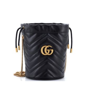 Mini GG Marmont Bucket Bag Matelasse Leather