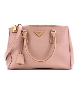 Small Double Zip Lux Tote Saffiano Leather