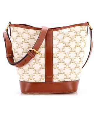 Small Bucket Bag Triomphe Coated Canvas