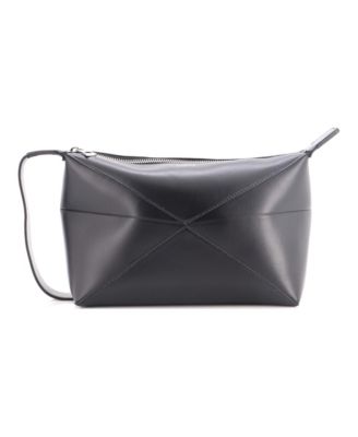 Puzzle Fold Wash Bag Leather