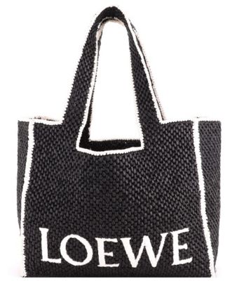 Large Paula's Ibiza Logo Tote Raffia