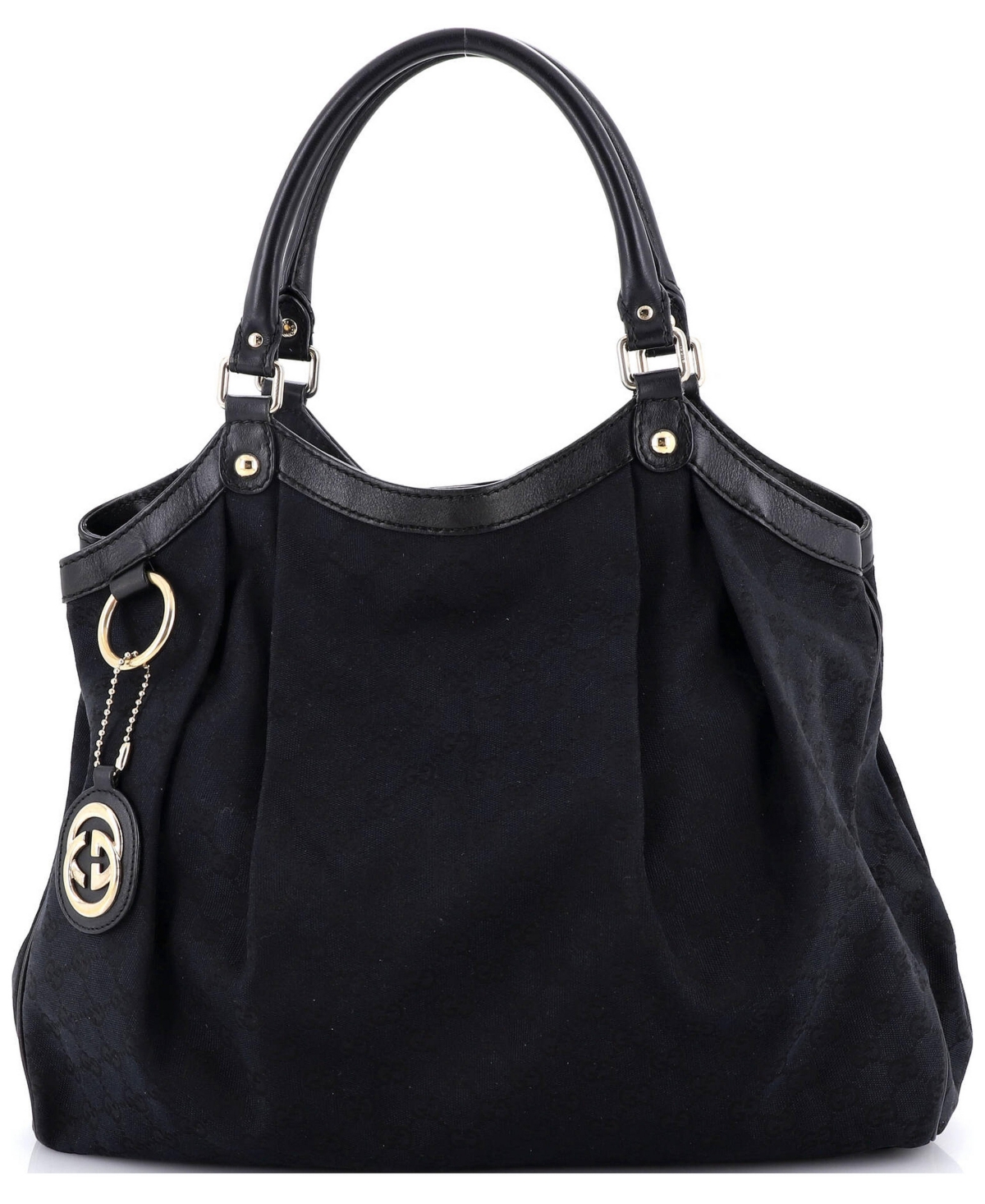 Pre-Owned Gucci Large Sukey Tote Gg Canvas with Leather