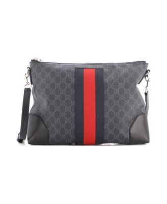 Medium Web Zip Flat Messenger GG Coated Canvas