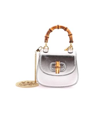 Super Mini Bamboo 1947 Top Handle Bag Leather