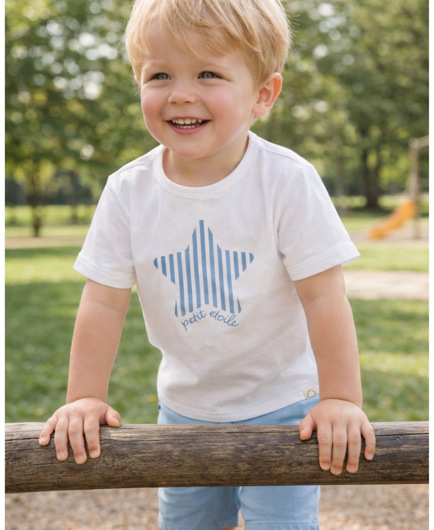 Футболка MeMoi Petit Etoile Star-Themed Cotton-Blend для мальчиков, цвет: Белый — фото 2