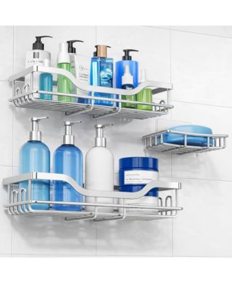 3Pack Shower Caddy Adhesive Rustproof No-Drill Organizer Shelves Bathroom Hardware