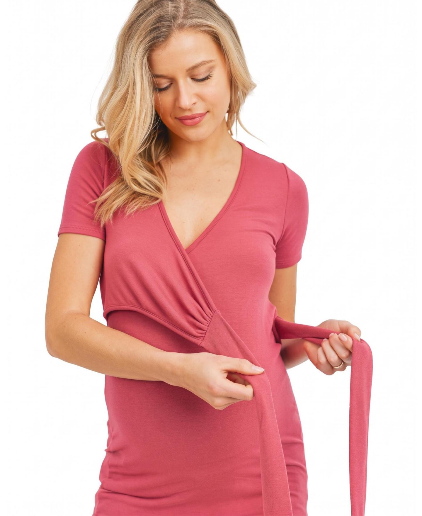Женский топ Hello Miz Maternity Nursing Surplice Rayon-Blend, цвет: Berrice — фото 5