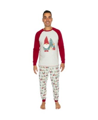 Men's Holiday Family Pajamas Long-Sleeve Raglan Pajama Top and Pants, 2-Piece Set