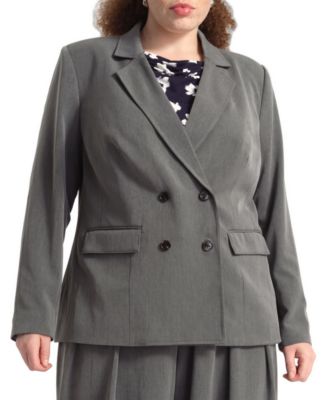 Plus Size All Day Warren Double-Breasted Blazer