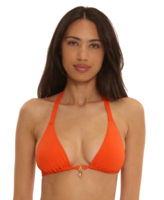 Women's Charmed Cheryl V-Neck Adjustable Straps Removable Cups Triangle Bikini Top