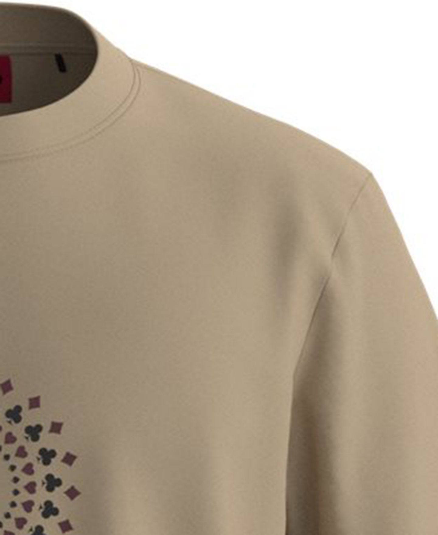 Мужская футболка Hugo Boss Regular-Fit Graphic, цвет: Средний бежевый — фото 3