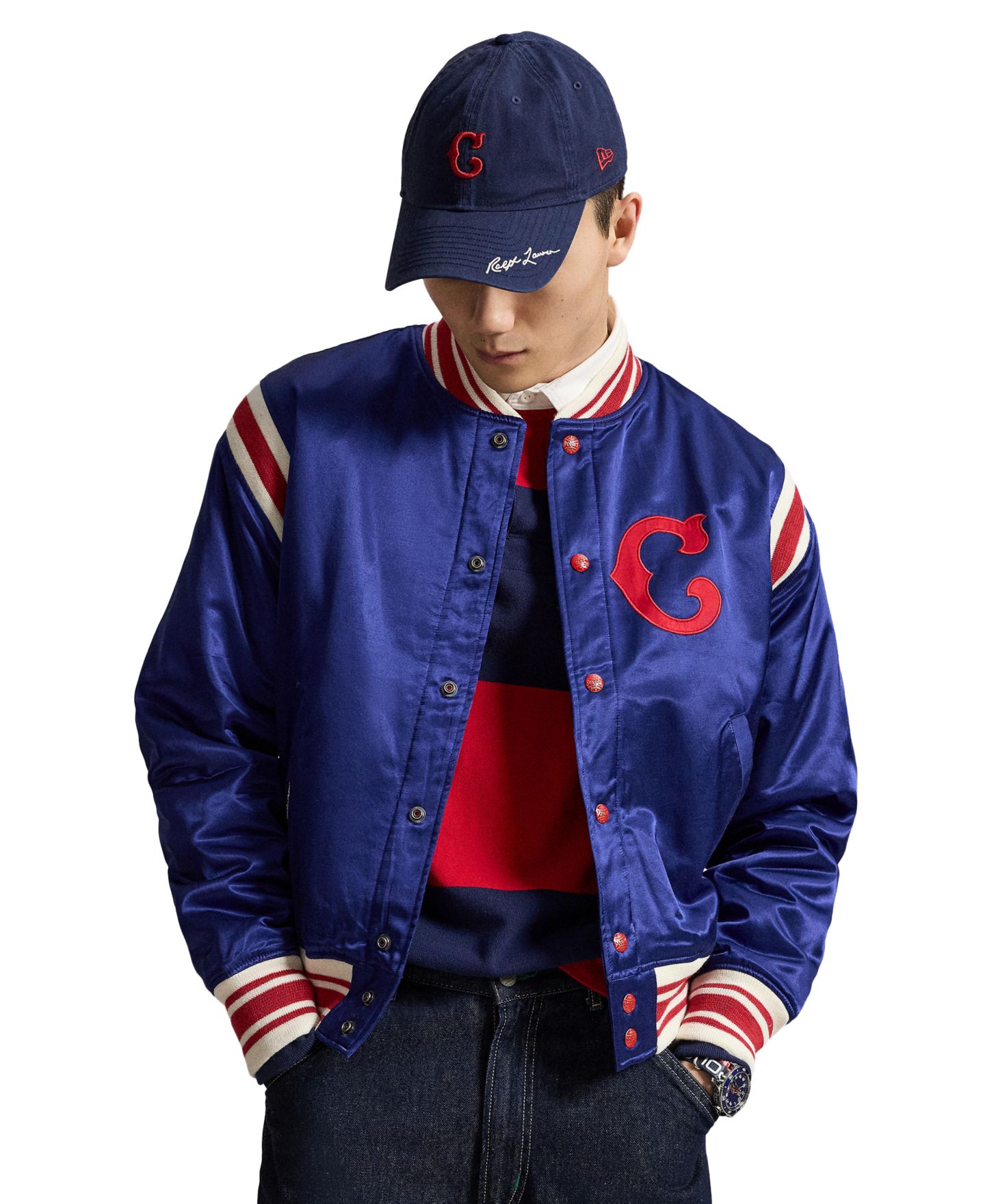 Мужская куртка Polo Ralph Lauren Cubs, цвет: Королевский синий — фото 1