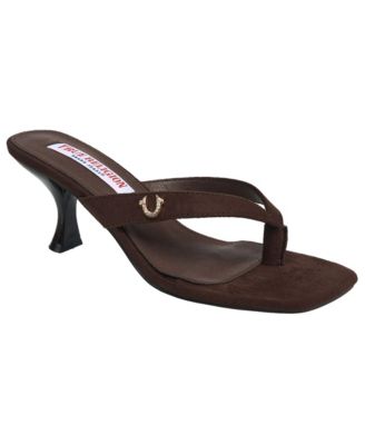 Women's Trinity Square Toe Heel Thong Sandals