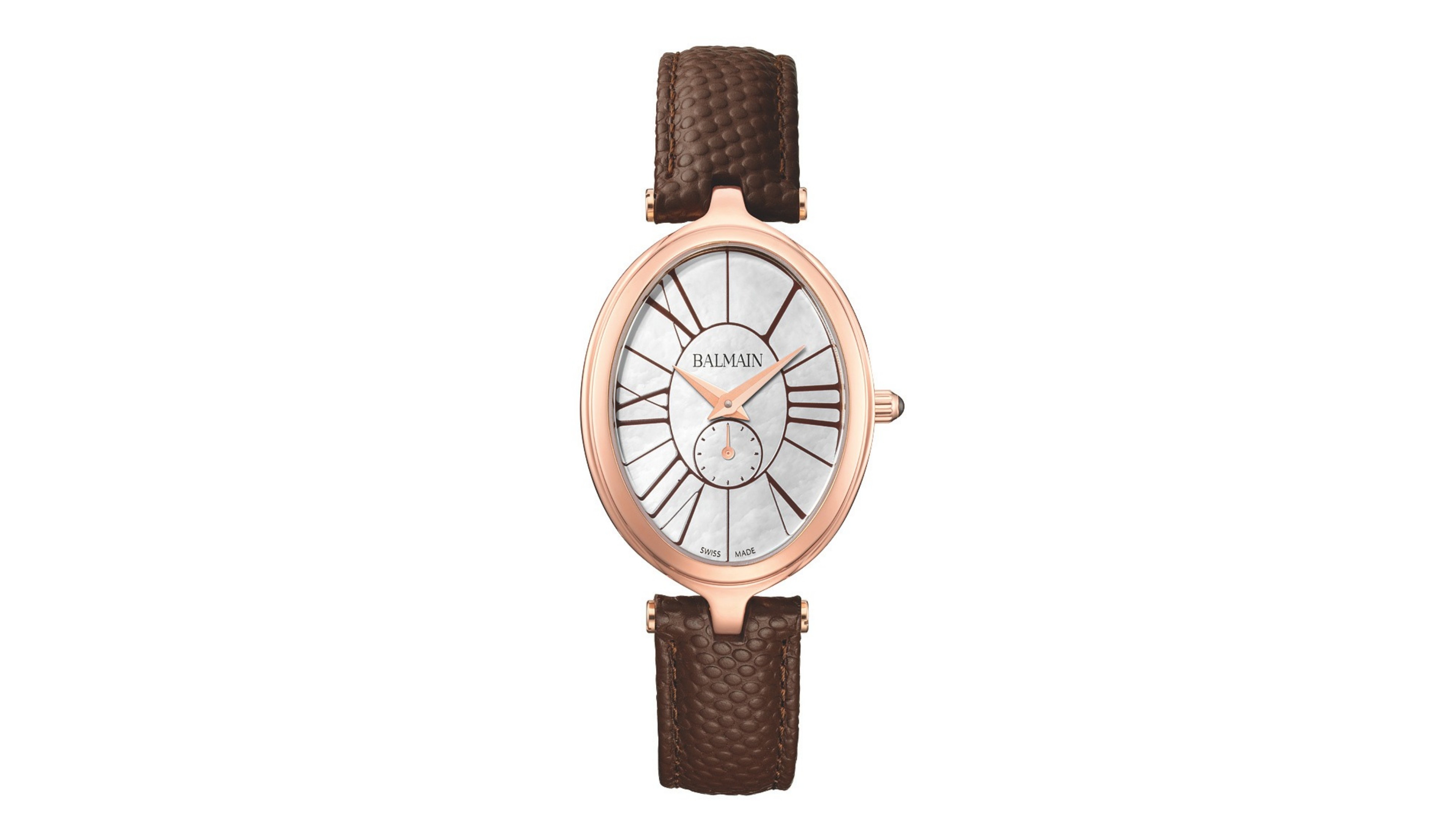 Balmain Women's Swiss Haute Elegance Brown Leather Watch 26x31mm