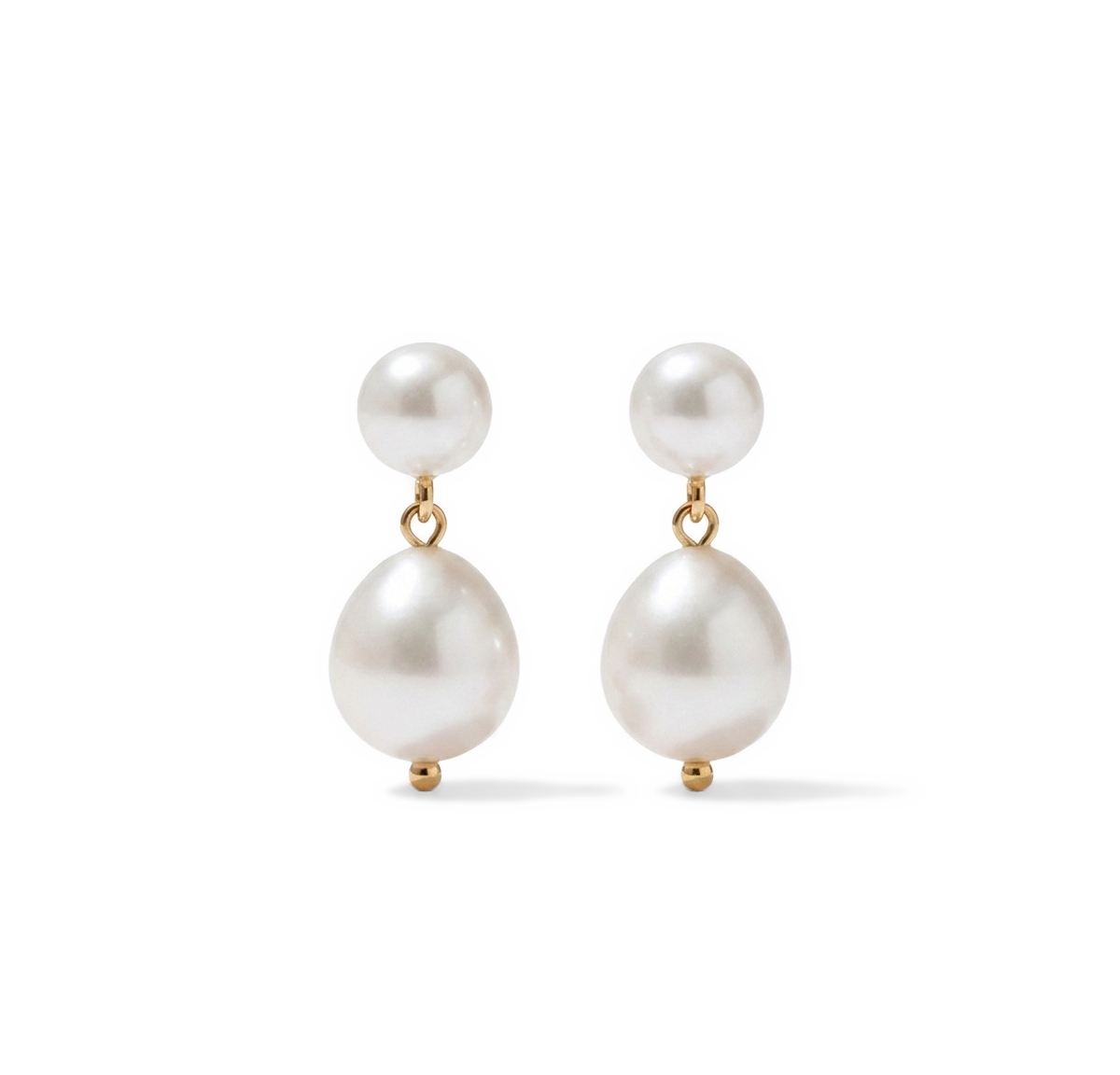 Joey Baby Freshwater Pearl Drop Earrings in 925 Sterling Silver