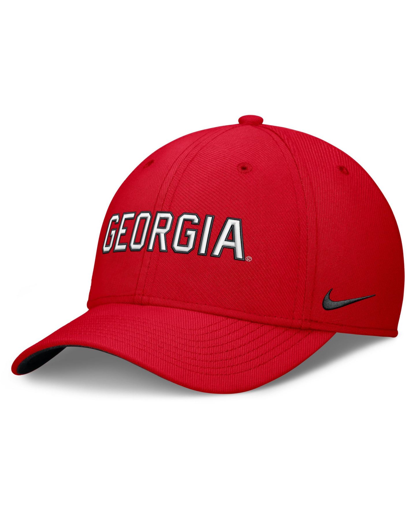 Мужская кепка Nike Red Georgia Bulldogs Primetime Team Rise Flex Hat — фото 1