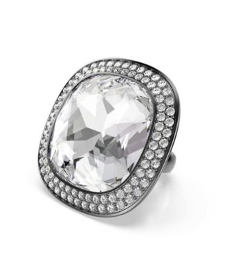 Women's Crystal Cocktail Cushion Cut Pave Una Angelic Ring