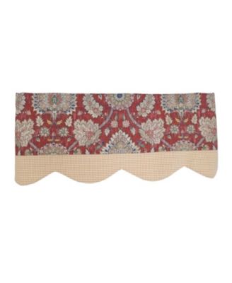 100% Cotton Wakeshire Provance Lined Window Valance 50" x 17" Red