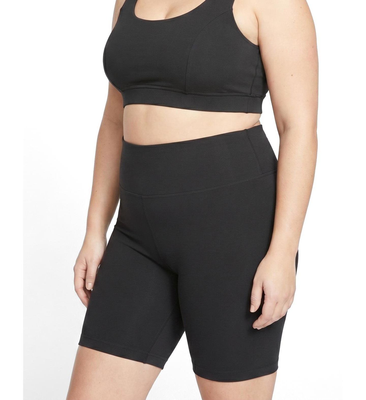 Женские шорты Universal Standard Plus Size Roya Bike Shorts, цвет: Чёрный — фото 3