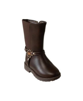 Toddler Girls' Rider Boots with Flower Logo Harness