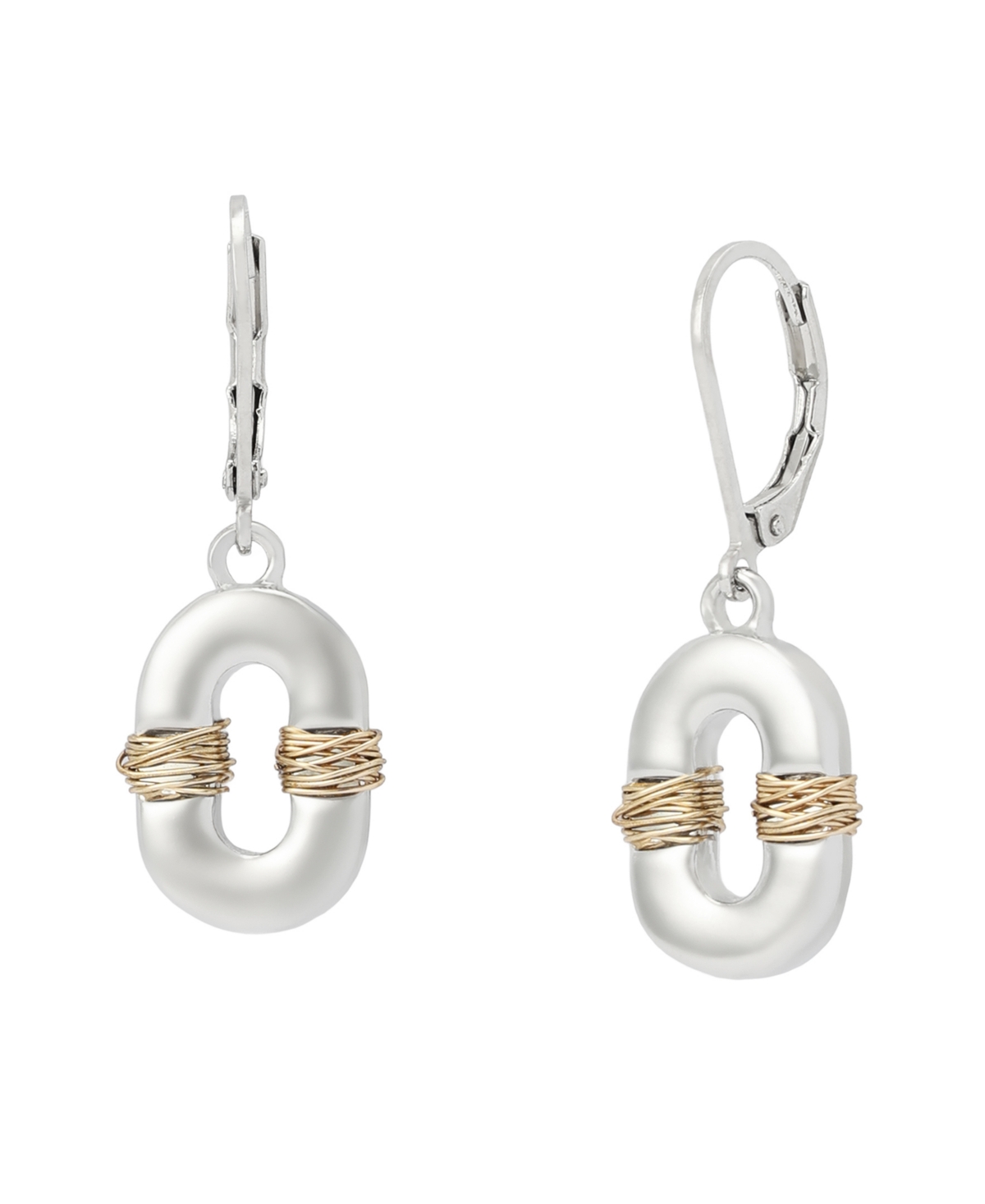 Robert Lee Morris Soho Two-Tone Leverback Drop Earrings - Two-Tone