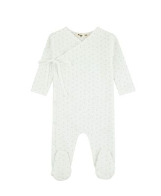 Baby Boys' 1M - 12M Wrap With Dot Print Footie