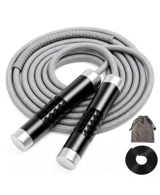 1lb Weighted Jump Rope Adjustable Dual Cord Fitness Workout Aluminum Handles