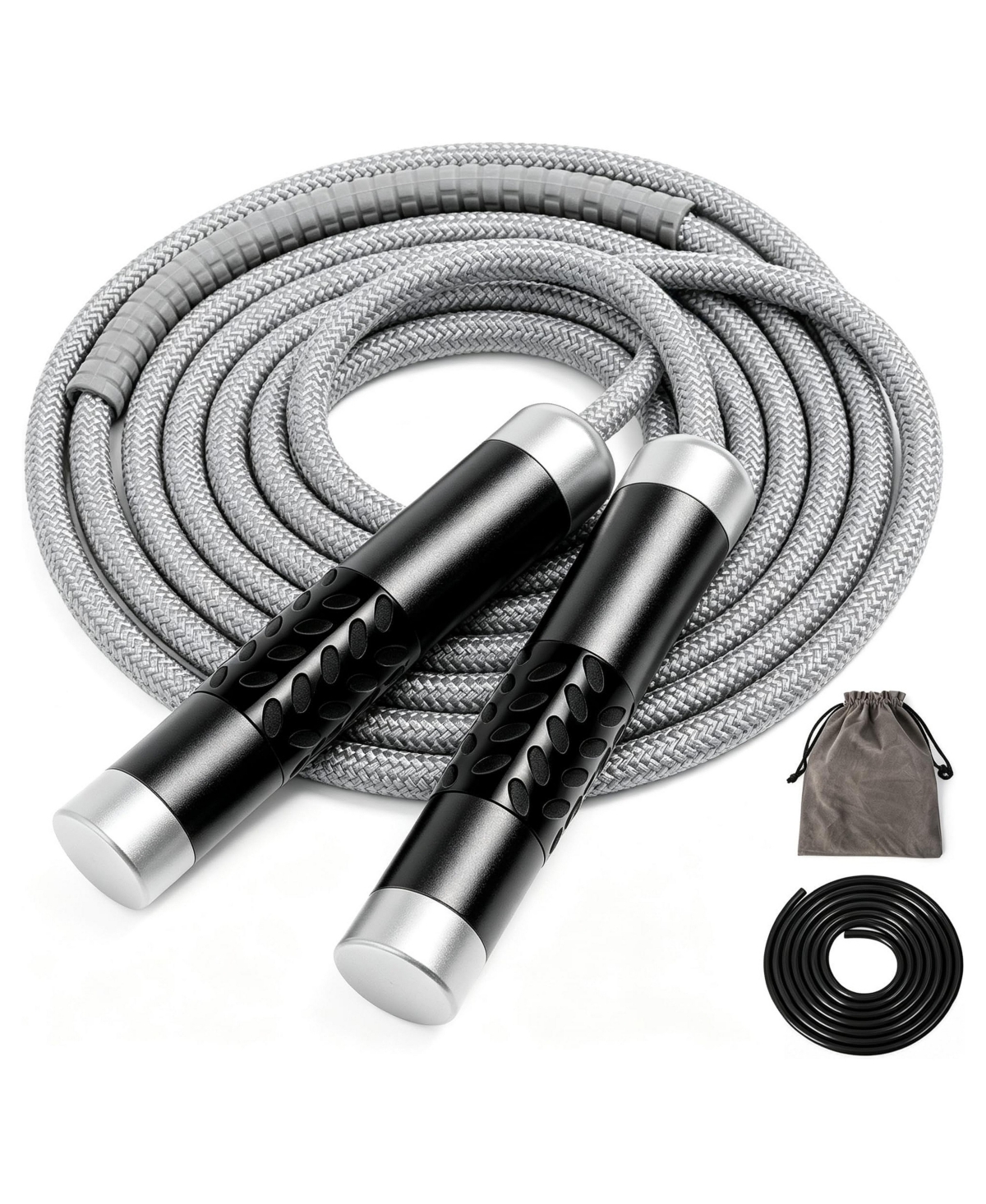 Sportneer 1lb Weighted Jump Rope Adjustable Dual Cord Fitness Workout Aluminum Handles