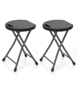 Folding Stool with Built-in Handle for Adults, for Camping, Travel and Outdoor Recreation