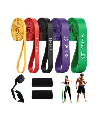 5 Level Resistance Bands Set Full Body Workout Pull Up Assistance Bands