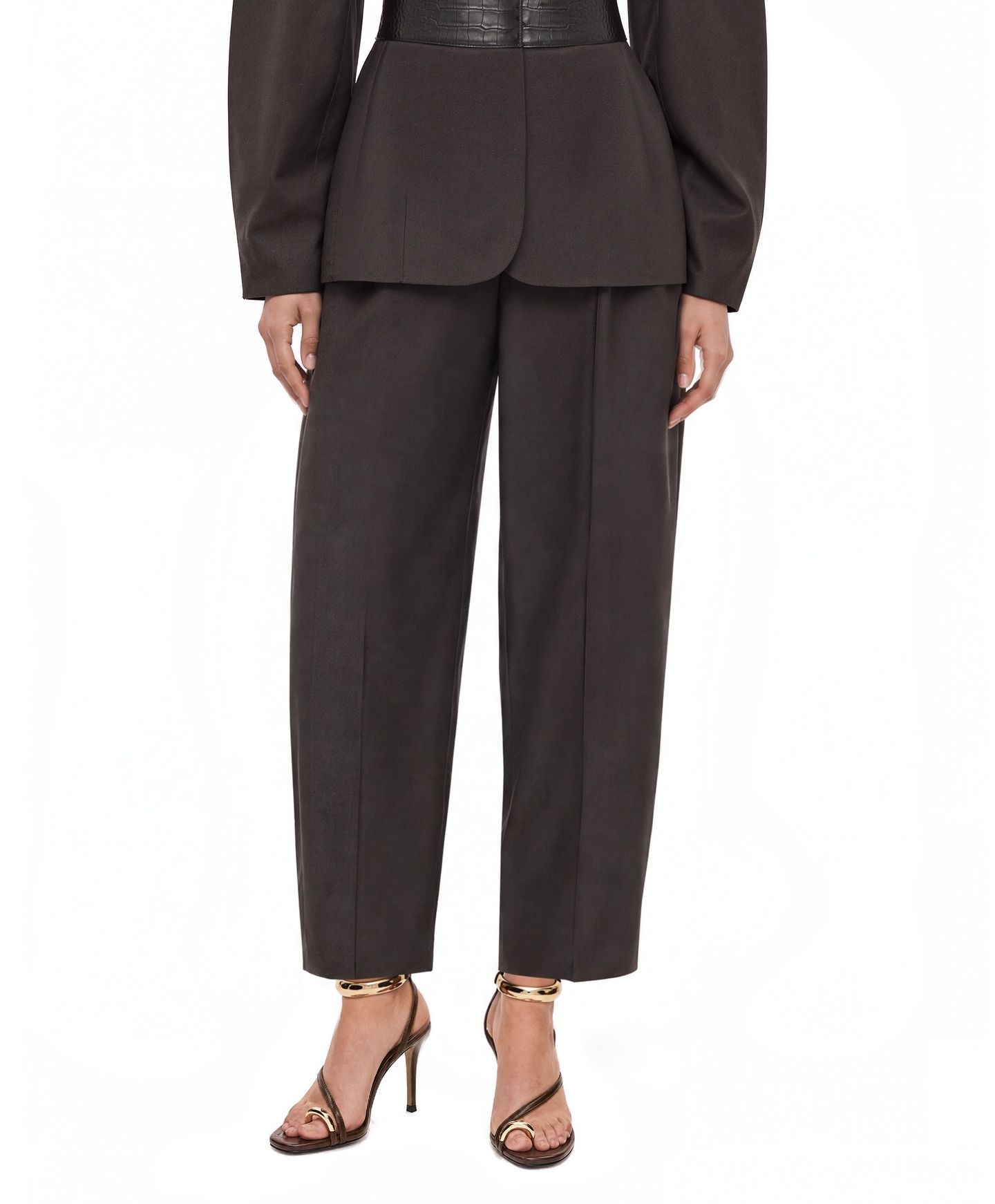Женские брюки NOCTURNE Pressed Crease Straight Leg, цвет: Коричневый — фото 5