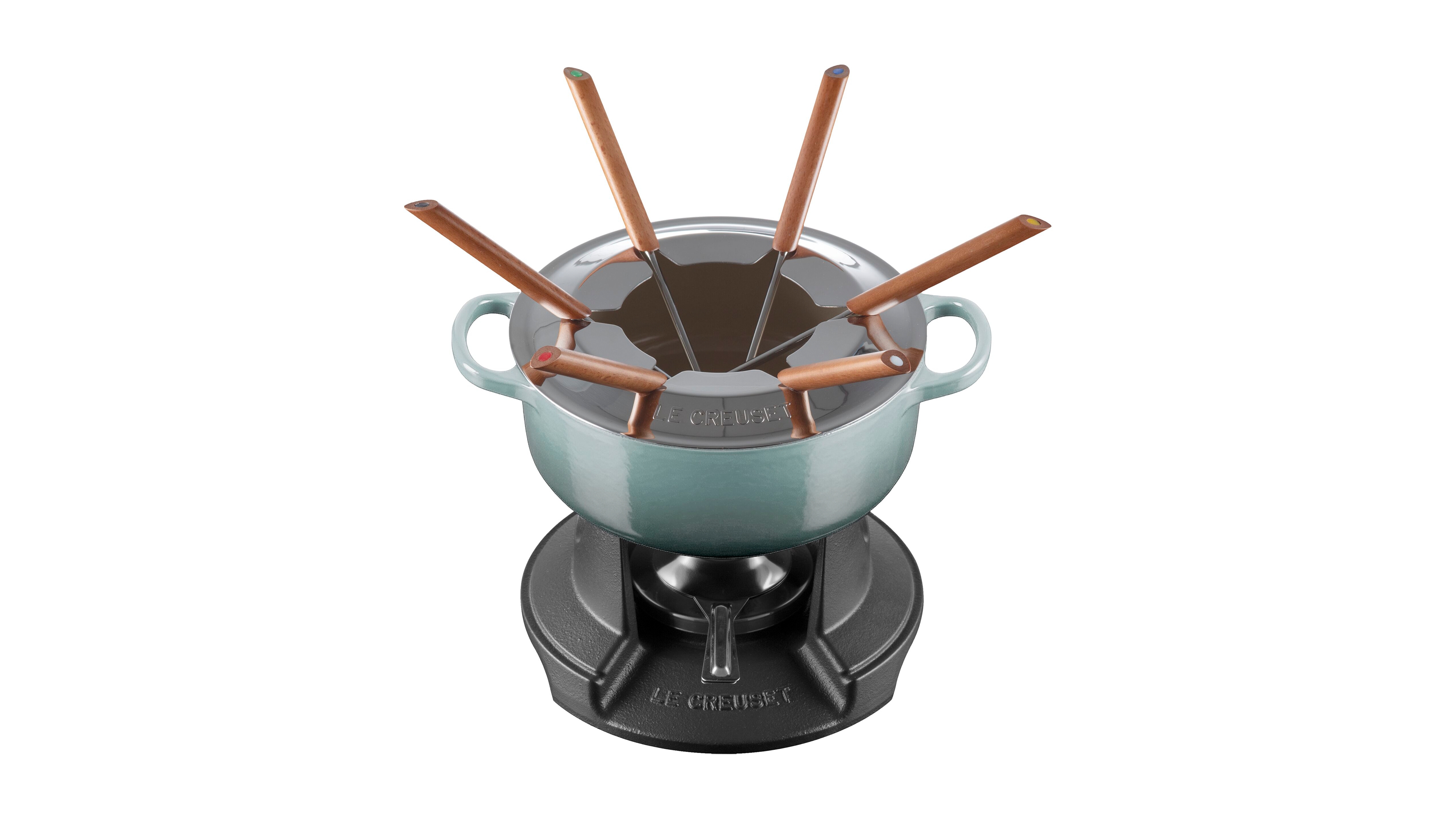 Le Creuset Enameled Cast Iron 2.5-Quart Fondue Set