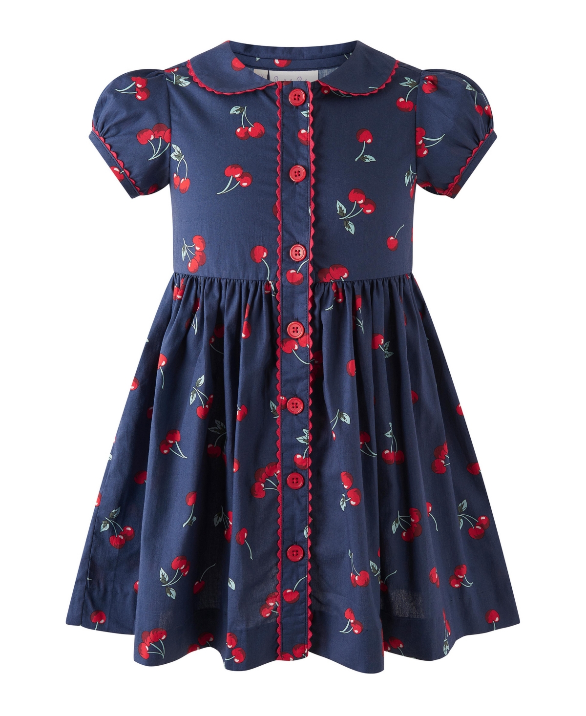 Rachel Riley Toddler Girls (2T-12) Cherry Button-Front Dress