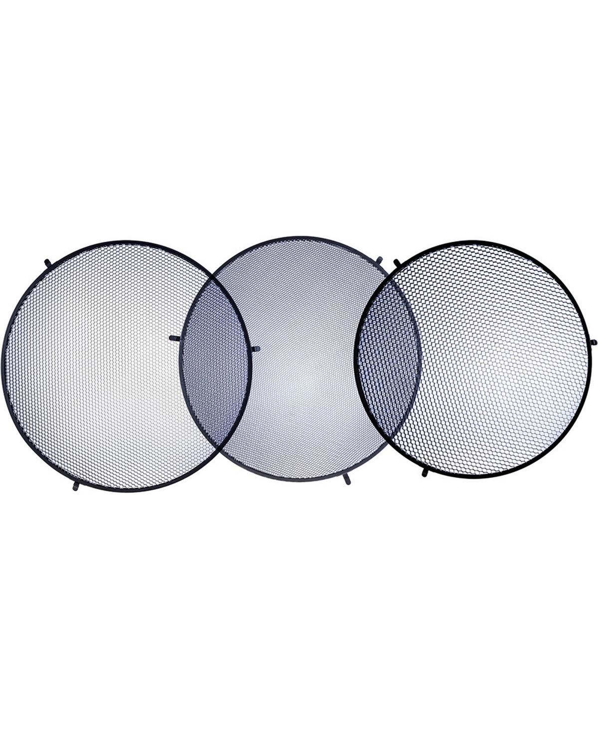 Glow Honeycomb Grid Kit for 22" Beauty Dish - 20 Degrees, 30 Degrees, 40 Degrees 3-Piece Lighting Grid Compatible with 22" Beauty Dish