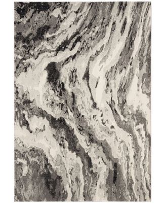 Evoke EVK285 Ivory and Gray 8' x 10' Area Rug