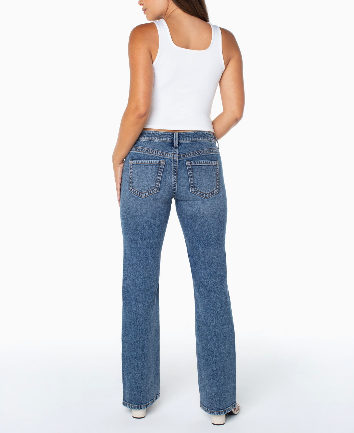 Женские джинсы Celebrity Pink Juniors' Low-Rise Retro Bootcut, цвет: Borrego — фото 8