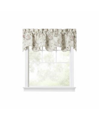48% Cotton 52% Polyester Abigail Traditional Hydrangea Pattern Scallop Window Valance