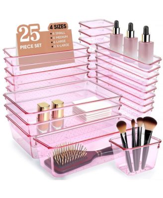 Plastic Drawer Organizer Trays Multifunctional Stackable Storage For Home Office Bathroom Makeup