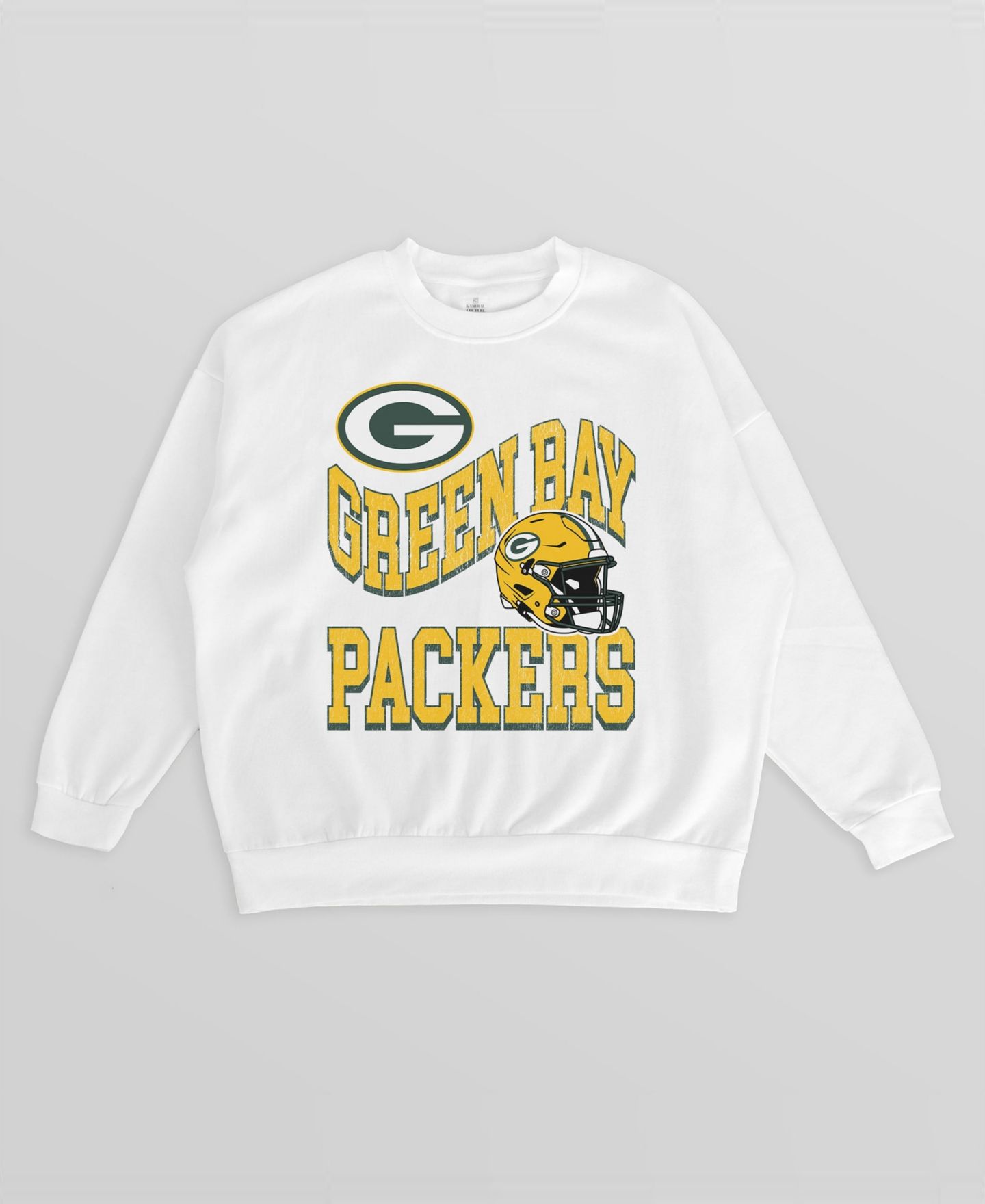 Женская толстовка Gameday Couture White Green Bay Packers Oversized Hard Earned Premium Fleece Pullover — фото 2