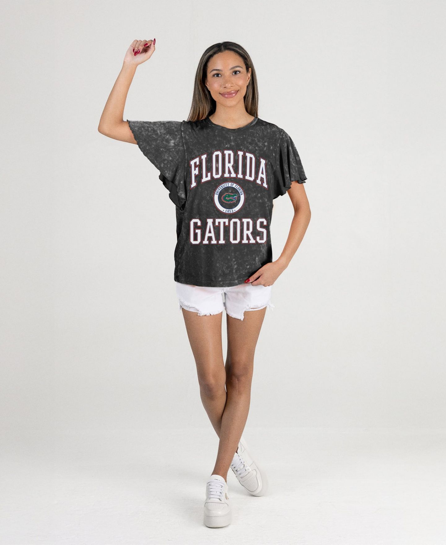 Женская футболка Gameday Couture Black Florida Gators Relaxed Fit Victory Mode Flutter Sleeve — фото 2