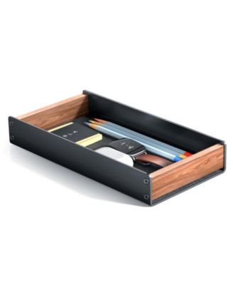 Walnut Aluminum Valet Tray Catchall Storage Organizer for Essentials