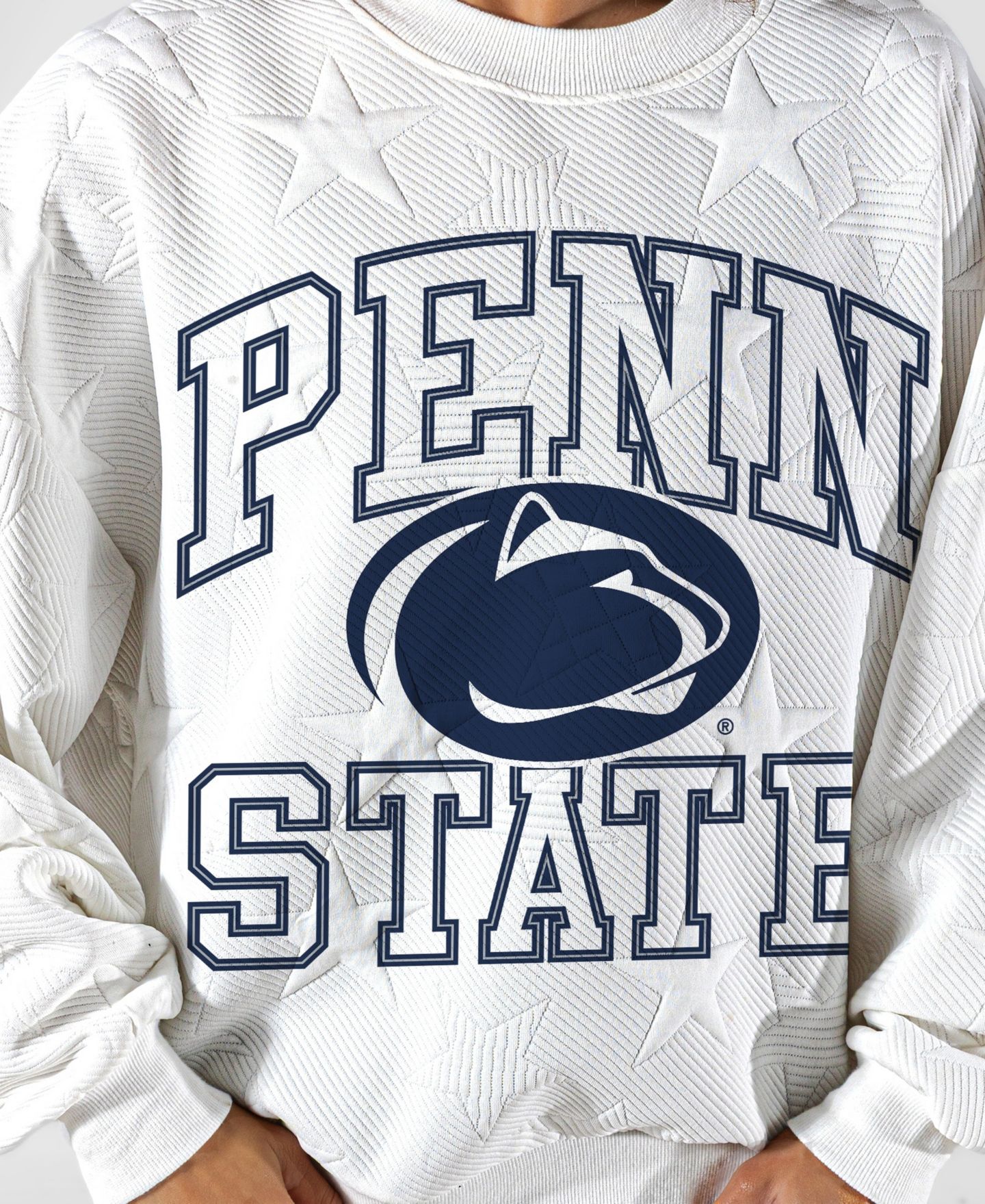 Женская толстовка Gameday Couture White Penn State Nittany Lions Big Play Energy Tonal Star Embossed — фото 5