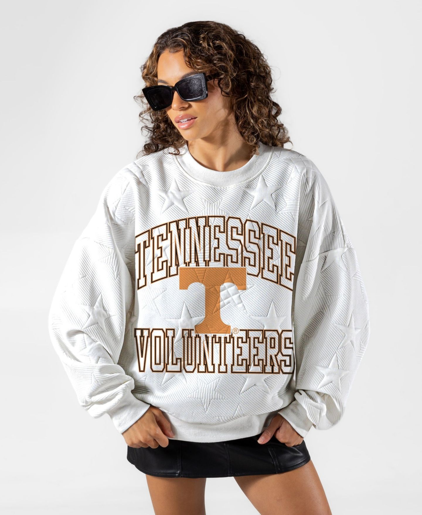 Женская толстовка Gameday Couture White Tennessee Volunteers Big Play Energy Tonal Star Embossed — фото 4