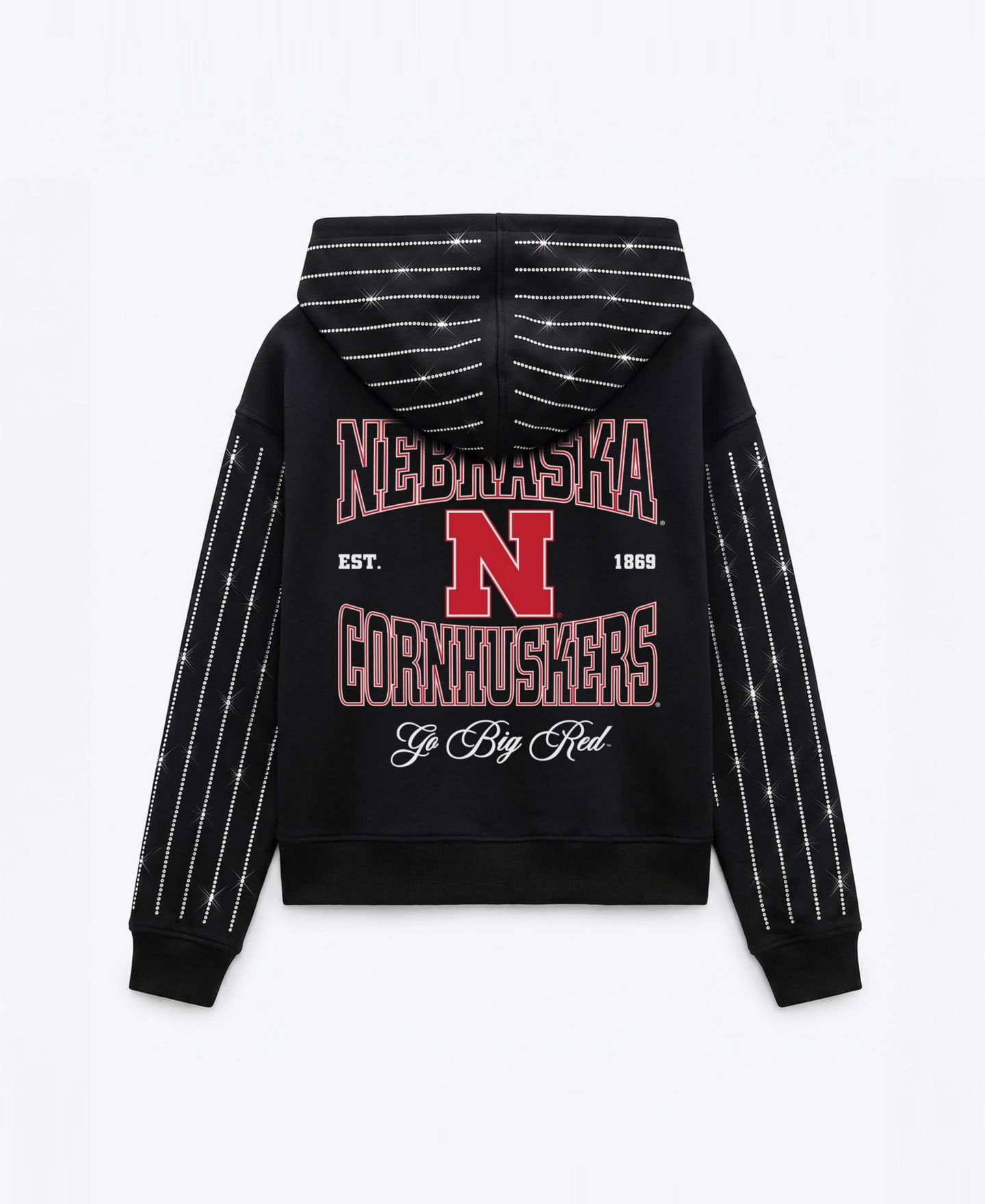 Женское худи Gameday Couture Black Nebraska Huskers Eyes on the Prize Mid-Crop Full-Zip — фото 3
