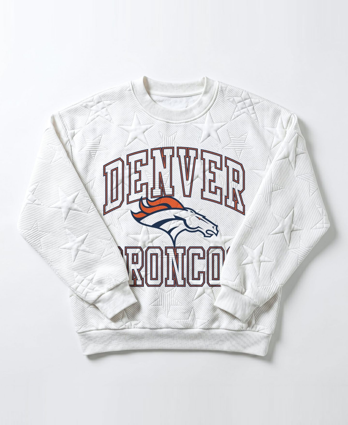 Женская толстовка Gameday Couture White Denver Broncos Big Play Energy Tonal Star Embossed — фото 2