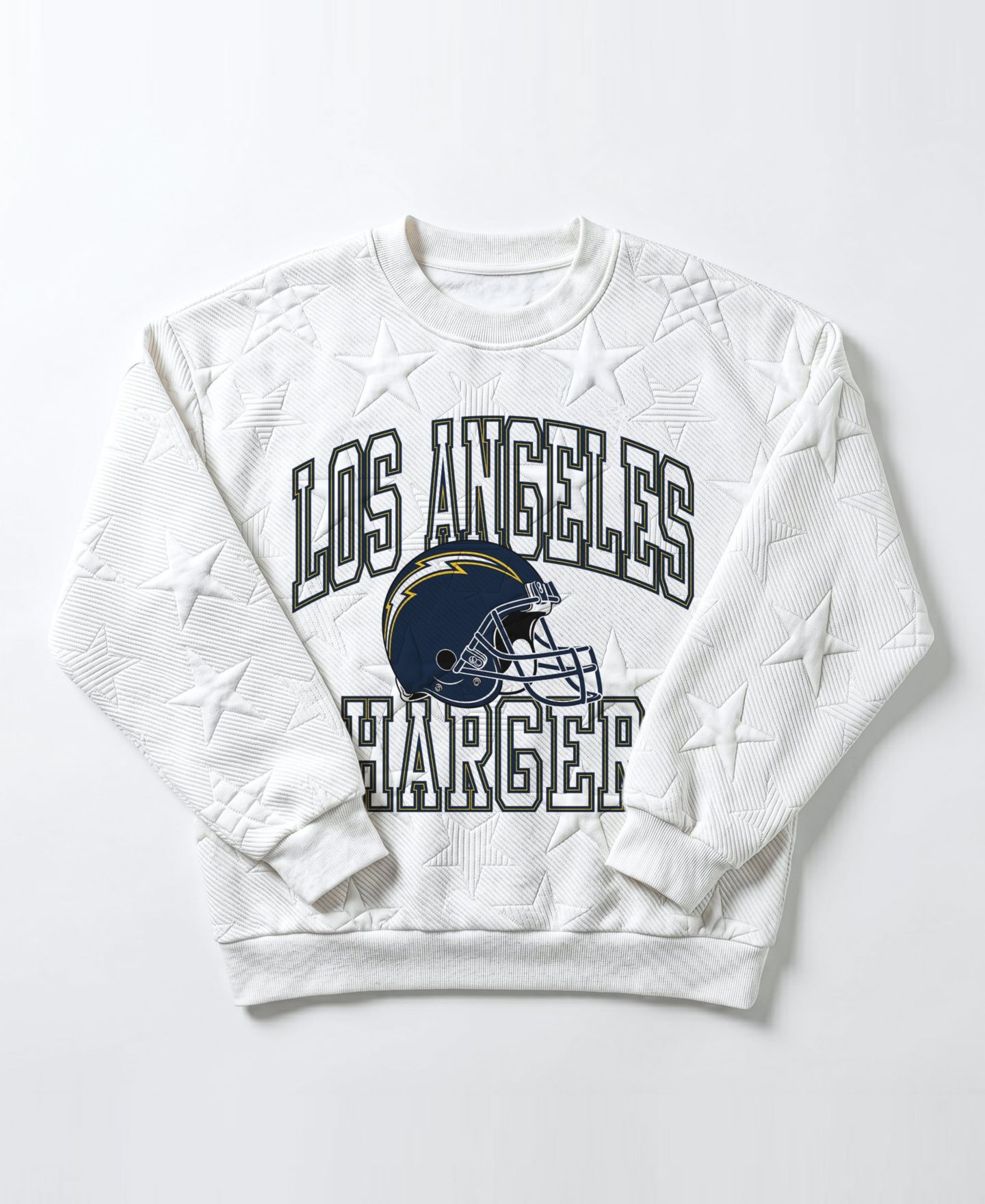 Женская толстовка Gameday Couture White Los Angeles Chargers Big Play Energy Tonal Star Embossed — фото 3
