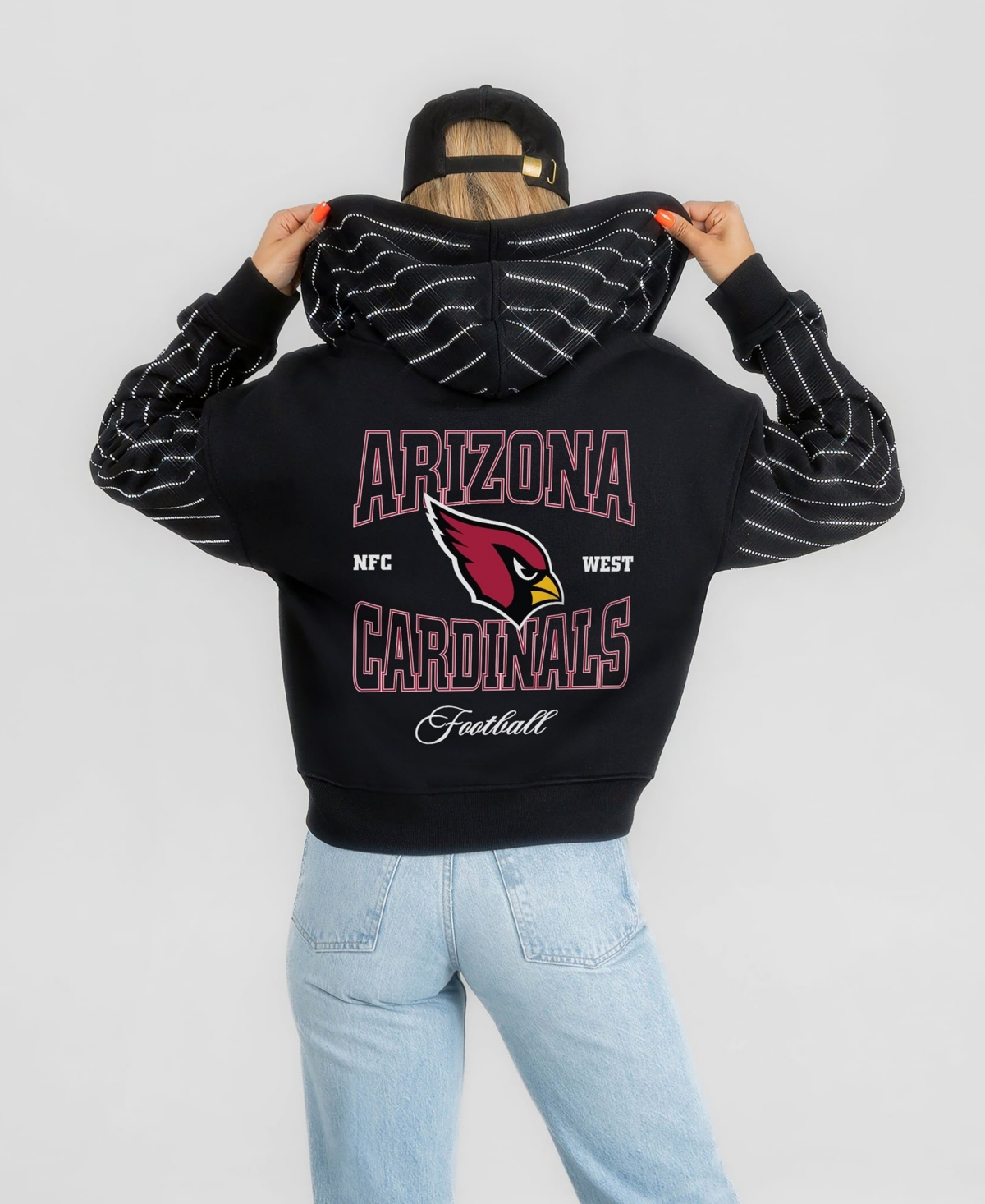 Gameday Couture Women's Black Arizona Cardinals Eyes on the Prize Mid-Crop Full-Zip Hoodie - Black