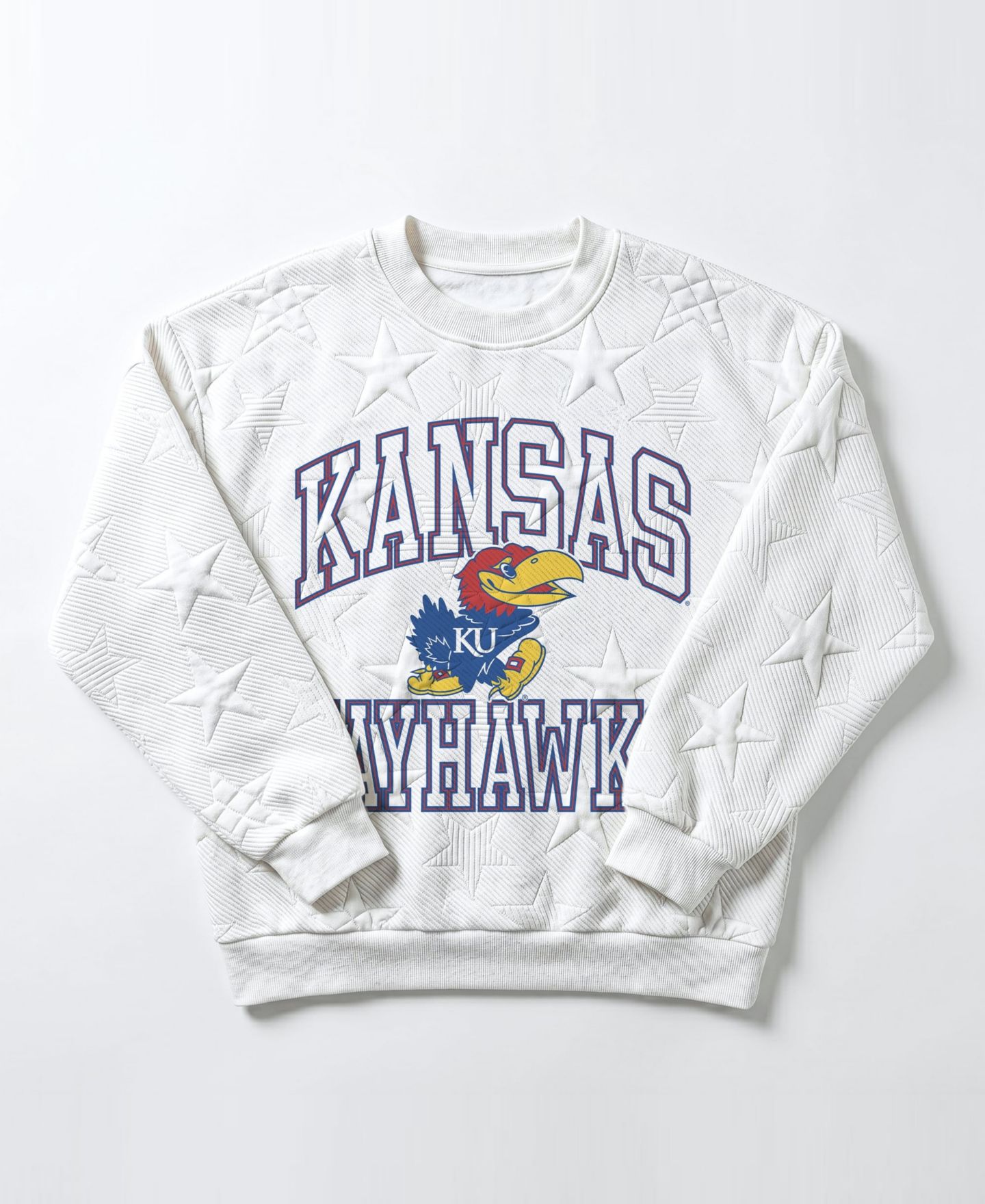 Женская толстовка Gameday Couture White Kansas Jayhawks Big Play Energy Tonal Star Embossed — фото 4