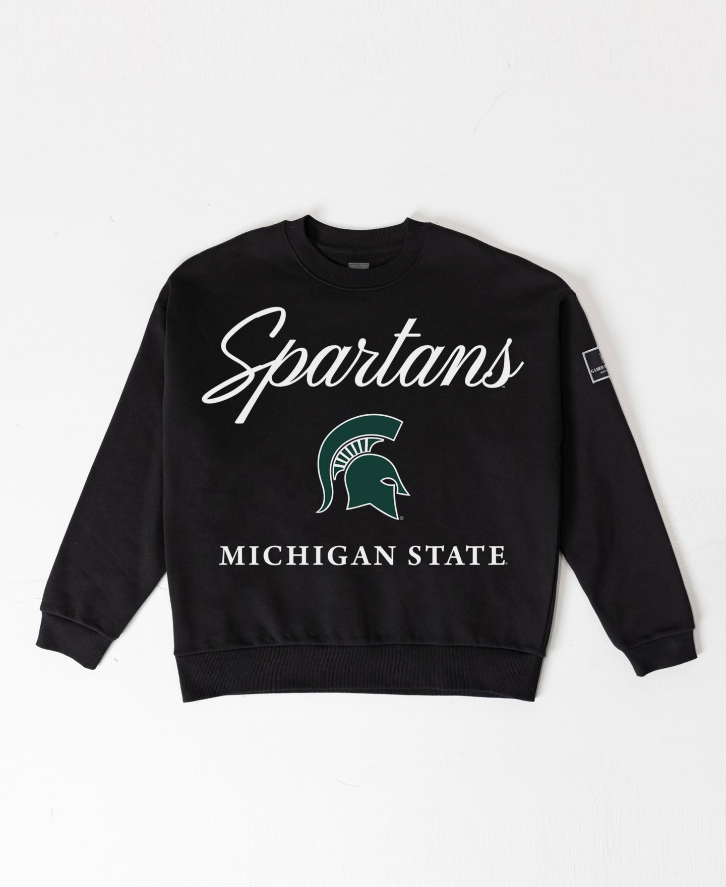 Женская толстовка Gameday Couture Black Michigan State Spartans Oversized Legacy Club Black Label Premium Fleece — фото 5