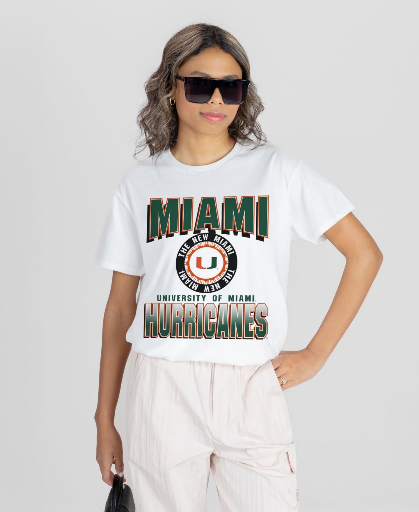 Женская футболка Gameday Couture White Miami Hurricanes All-Time Classic Oversized Flowy — фото 1